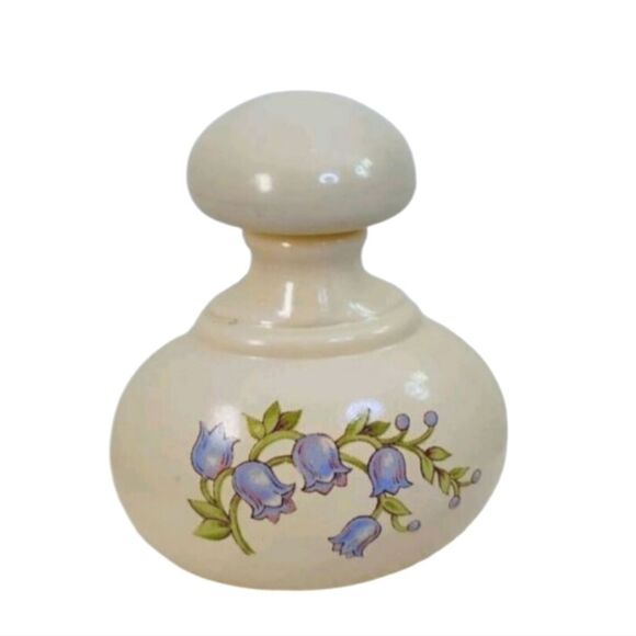 Avon Araine Ultra Cologne Blue Flowers Empty Perfume Bottle Vintage Rare - Picture 1 of 12